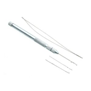 AGUJA ENHEBRADOR PARA MICRO-RING DE LAZO METAL + 2 AGUJAS